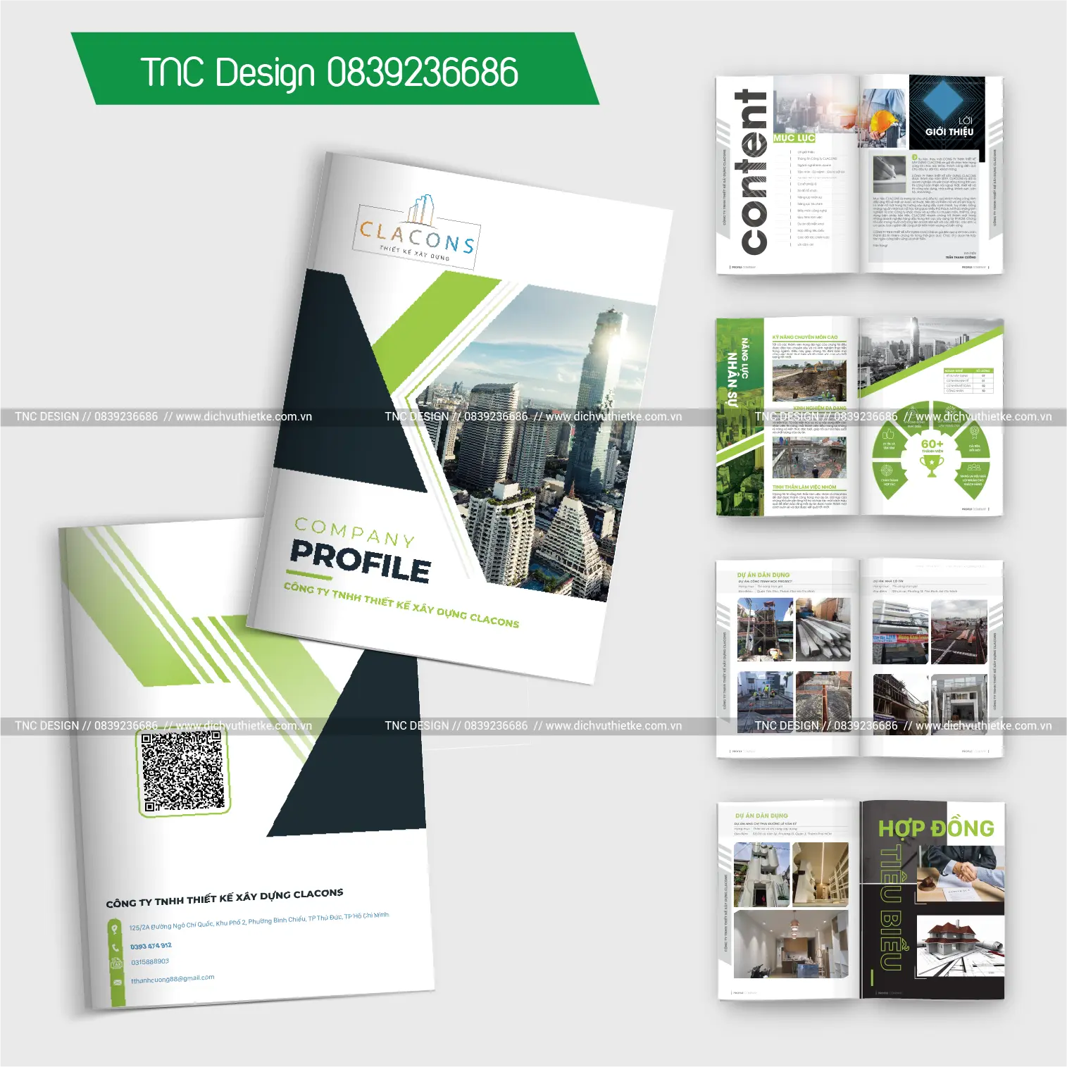 Thiết Kế Hồ Sơ Năng Lực Công Ty Xây Dựng CLACONS: Khẳng Định Vị Thế Từ TNC Design