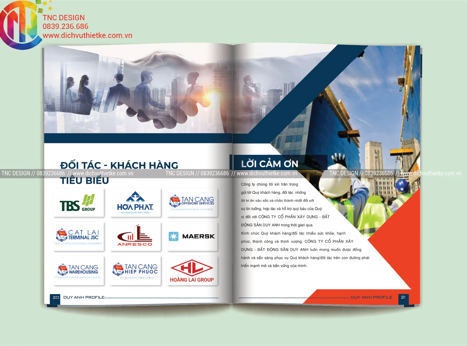Trang đối tác chiến lược hồ sơ năng lực công ty xây dựng Duy Anh
