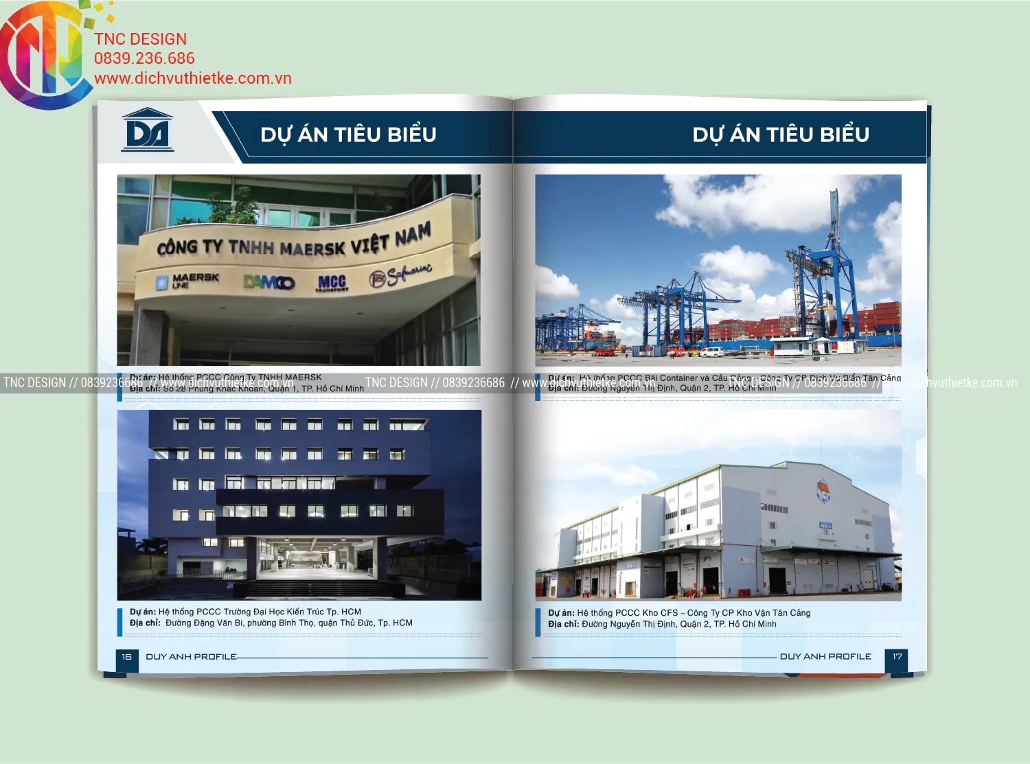 Hạng mục dự án tiêu biểu hồ sơ năng lực công ty xây dựng Duy Anh