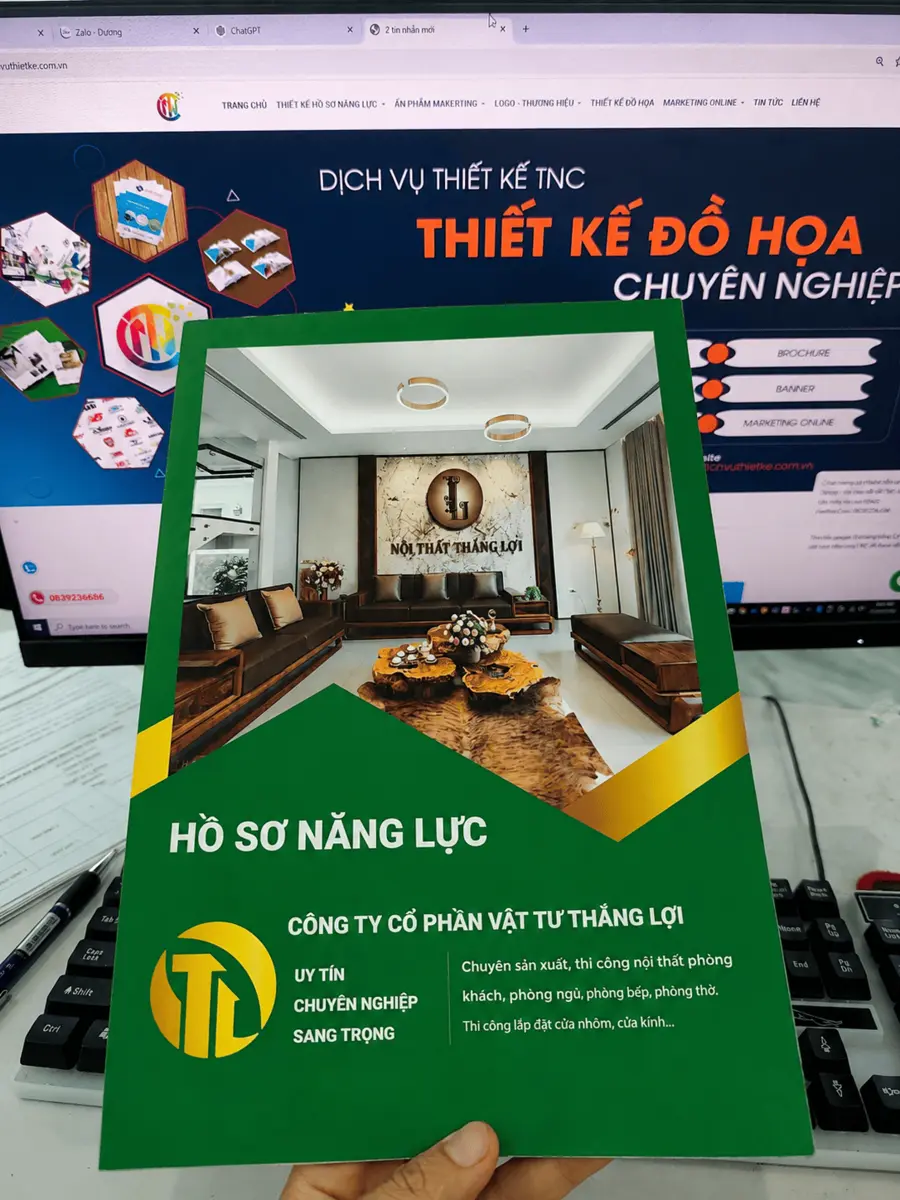 Bìa hồ sơ năng lực công ty thi công nội thất, thiết kế bởi TNC Design